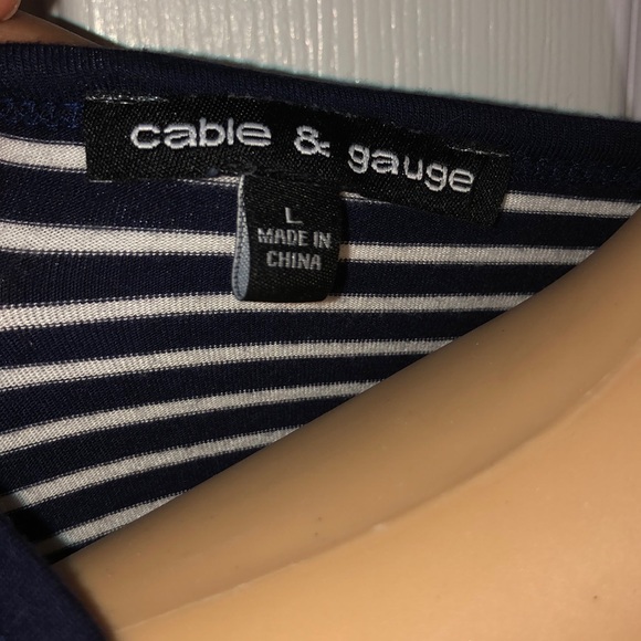 Cable and Gauge Striped Stretch Top - Picture 6 of 7